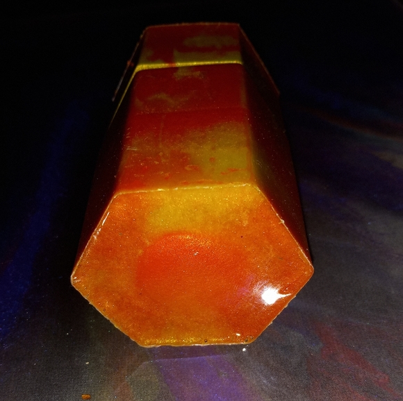 Handmade resin jar w lid - Picture 3 of 5